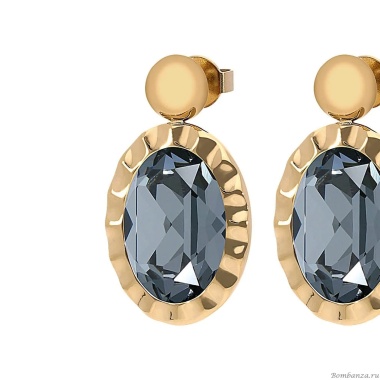 Серьги Qudo, TIVOLA UNICA big (G/P) Silver night 2,65cm, 332115 Серьги Qudo, TIVOLA UNICA big (G/P) Silver night 2,65cm, 332115