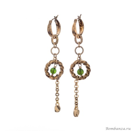 Серьги Lanzerotti, Elisir, с жадом, LZ-25.10-329 зеленый