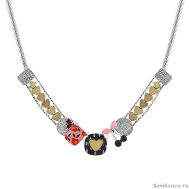 Колье TARATATA, Kiff me, с цветной смолой и стеклянными бусинами, TT-H24-08112-105 розовый Колье TARATATA, Kiff me, с цветной смолой и стеклянными бусинами, TT-H24-08112-105 розовый