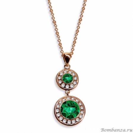 Кулон Isabelle gold Emerald, MJ Paris, Swarovski ®