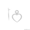 Серьги ORI TAO, Merida, с сердцем, OT24.2-12-32040 серебристый