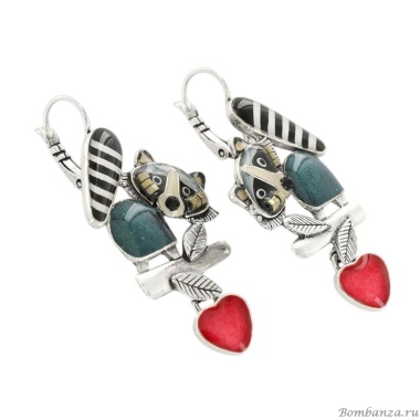 Серьги TARATATA, Raton lover, цветная смола, бусины, слюдяная пудра, TT-T25-03712-104 серый Серьги TARATATA, Raton lover, цветная смола, бусины, слюдяная пудра, TT-T25-03712-104 серый