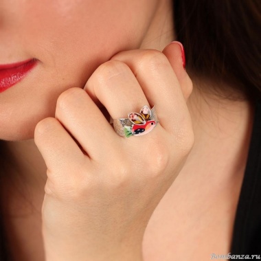 Кольцо TARATATA, Dans les nuages, разъемное, с цветной смолой, TT-H24-03404-105 розовый Кольцо TARATATA, Dans les nuages, разъемное, с цветной смолой, TT-H24-03404-105 розовый