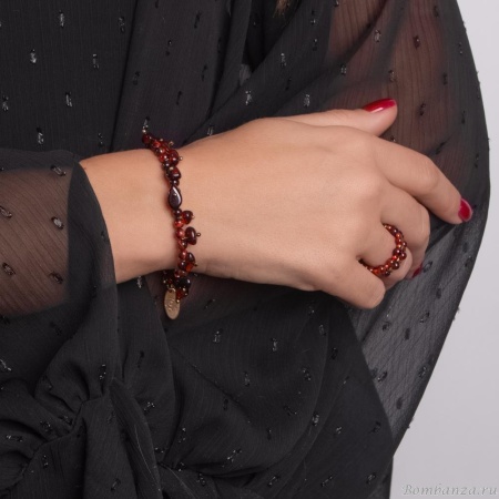 Браслет Lanzerotti, Caramello, с тигровым глазом и янтарем, LZ-24.11-535 коричневый