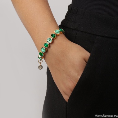 Браслет Dyrberg Kern, ELAINE SG EMERALD GREEN MIX, 450160 Браслет Dyrberg Kern, ELAINE SG EMERALD GREEN MIX, 450160