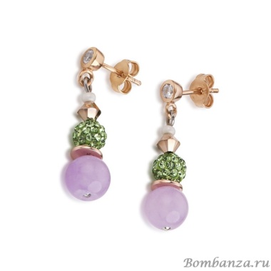 Серьги Coeur de Lion, Green-Rose, 4864/21-0519 Серьги Coeur de Lion, Green-Rose, 4864/21-0519