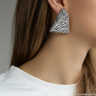 Серьги Francesca Bianchi, с эмалью, FB25.2-84S золотистый