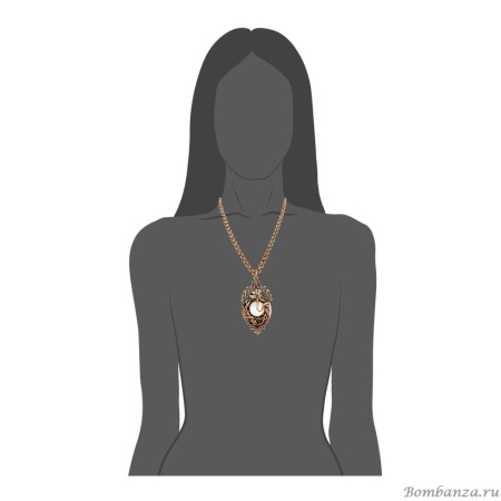 Колье Maurizio Mori, цепь, медальон искушение с перламутром, гранатом и микро жемчужиной, MM-CO1320 Колье Maurizio Mori, цепь, медальон искушение с перламутром, гранатом и микро жемчужиной, MM-CO1320