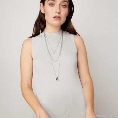 Колье VIDDA, Caramel, тройное, с кристаллом Swarovski, VD22-00857 серый