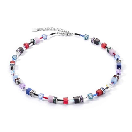 Колье Coeur de Lion, Red-blue-lilac, 2838/10-0330