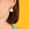 Серьги TARATATA, Cocktail, асимметричные,с цветной смолой,бусинами, TT-E24-05741-10M серебристый Серьги TARATATA, Cocktail, асимметричные,с цветной смолой,бусинами, TT-E24-05741-10M серебристый