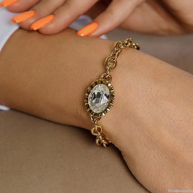 Браслет Qudo, TIVOLA UNICA big (G/P) Crystal, 189501 Браслет Qudo, TIVOLA UNICA big (G/P) Crystal, 189501