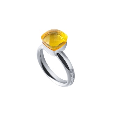 Кольцо Qudo, Firenze light topaz 18.5 мм 611914 BR/S Кольцо Qudo, Firenze light topaz 18.5 мм 611914 BR/S