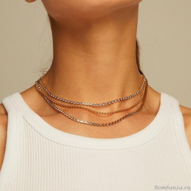 Колье VIDDA, Eternity, тройное, с кристаллами Swarovski, VD23.2-01778 янтарный