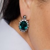 Серьги Qudo, TIVOLA UNICA big (S/P) Emerald 2,65cm, 332048 Серьги Qudo, TIVOLA UNICA big (S/P) Emerald 2,65cm, 332048
