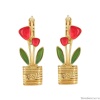 Серьги TARATATA, Basilic, с цветной смолой, TT-T23-04715-203 красный Серьги TARATATA, Basilic, с цветной смолой, TT-T23-04715-203 красный
