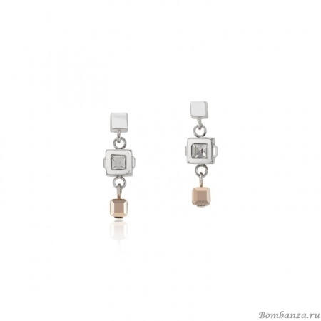 Серьги Coeur de Lion, Silver-Rosegold 5037/21-1723