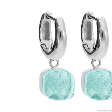 Серьги Qudo, Firenze soft aqua, 300411 BL/S Серьги Qudo, Firenze soft aqua, 300411 BL/S