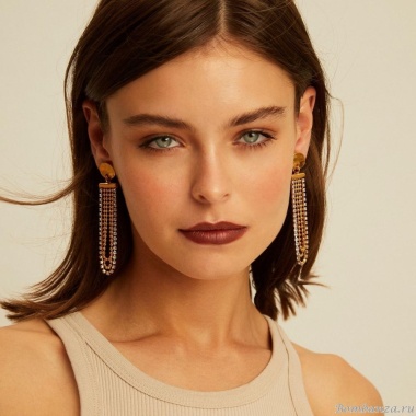 Серьги VIDDA, Eternity, с кристаллами Swarovski, VD23.2-01786 янтарный