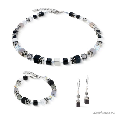 Колье Coeur de Lion, Black-Silver, 3039/10-1317 Колье Coeur de Lion, Black-Silver, 3039/10-1317
