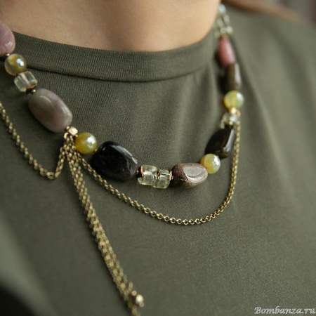 Колье Lanzerotti, Elisir, с турмалином,агатом,цитрином и гематитом, LZ-25.10-278 розовый