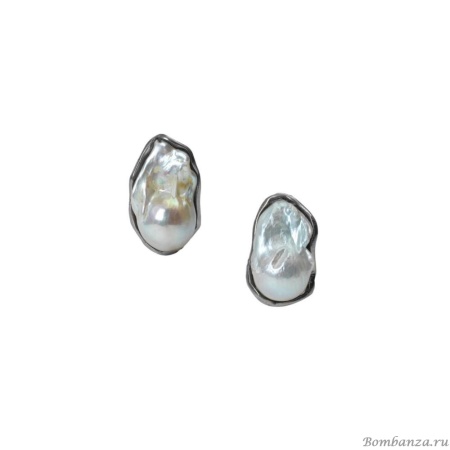 Клипсы Katerina Vassou, Lulit, с жемчугом, KV23.2-308331 серебристый