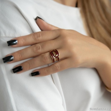 Кольцо Francesca Bianchi, разъемное, с эмалью, FB25.2-55E красный, 18