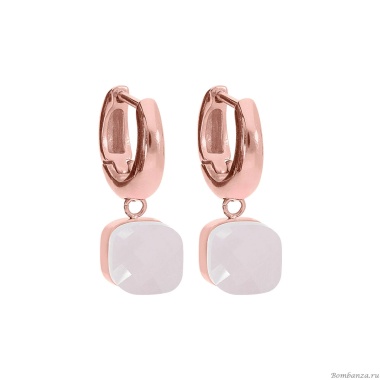 Серьги Qudo, Firenze Darkrose Opal, 300020 R/RG Серьги Qudo, Firenze Darkrose Opal, 300020 R/RG