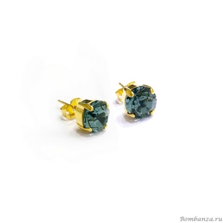 Пуссеты Catherine Bijoux, Crystal diva, с кристаллом, CB25.1-5284FG синий