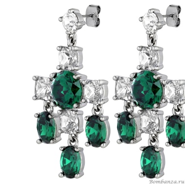 Серьги Dyrberg Kern, LEONORA SS EMERALD GREEN / CRYSTAL, 430072 Серьги Dyrberg Kern, LEONORA SS EMERALD GREEN / CRYSTAL, 430072