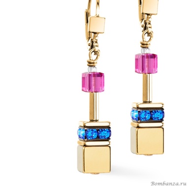 Серьги Coeur de Lion, Multicolour Rainbow-Gold, 3015/20-1535 Серьги Coeur de Lion, Multicolour Rainbow-Gold, 3015/20-1535