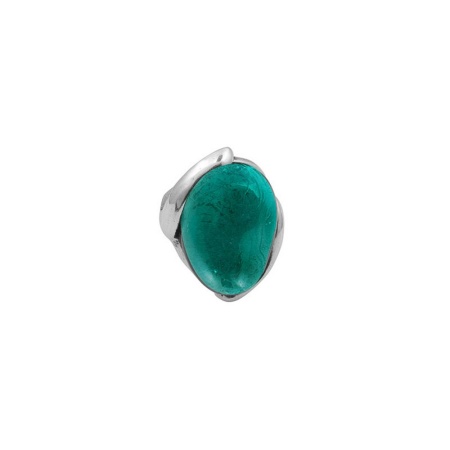 Кольцо Ciclon, Rita, с муранским стеклом, CN-232505 бирюзовый, 17