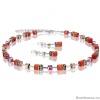 Комплект Coeur de Lion Dark Orange, колье и серьги, 4016/10-20-0221