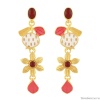 Серьги TARATATA, Orient, смола,стеклянные бусины и золотая краска, TT-E24-10987-203 красный Серьги TARATATA, Orient, смола,стеклянные бусины и золотая краска, TT-E24-10987-203 красный