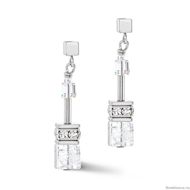Серьги Coeur de Lion, White-Silver, 3018/21-1417 Серьги Coeur de Lion, White-Silver, 3018/21-1417