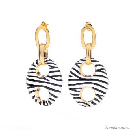 Серьги Francesca Bianchi, с эмалью, FB25.2-BSOR21 золотистый