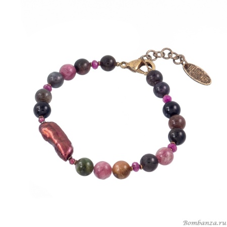 Браслет Lanzerotti, Elisir, с турмалином, жемчугом и рубином, LZ-25.10-324 розовый