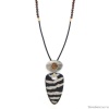 Колье Nature Bijoux, Zebra, тигровый глаз, перламутр, песок, смола, NB24.2-15-43302 черный