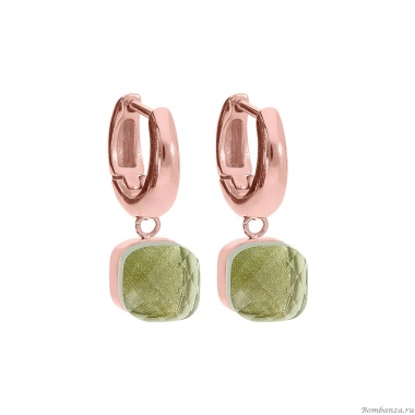 Серьги Qudo, Firenze olivine, 300147 G/S Серьги Qudo, Firenze olivine, 300147 G/S