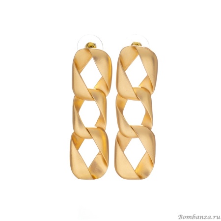 Серьги Dansk Copenhagen, Anastazia, с крупными звеньями, DNSK25.2-3C2407016 золотистый