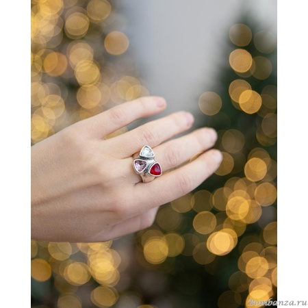 Кольцо Ciclon, Fortuna, с кристаллами, CN-251501 синий, 16