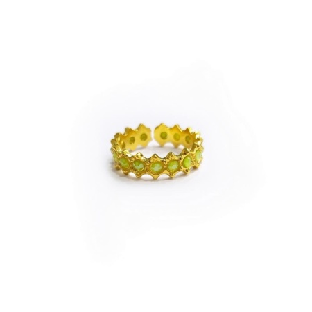 Кольцо Catherine Bijoux, Crystal's dance, разъемное, с кристаллами, CB25.1-5265DG мятный