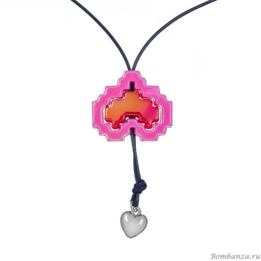 Колье Moon Paris, Ringo, с перламутровым сердцем, MR-24.06-053 фуксия