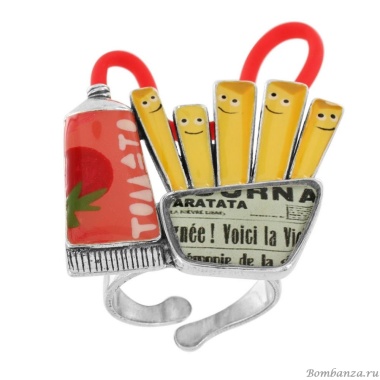 Кольцо TARATATA, Ketchup, разъемное, смола, резиновый шнур, TT-W23-08419-10M серебристый
