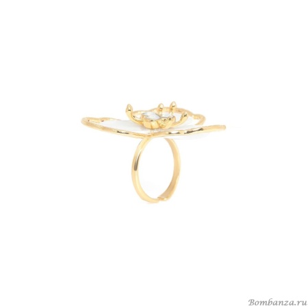 Кольцо Franck Herval, Lisette, с перламутром и кристаллами Swarovski, FH25.2-19-63712 белый