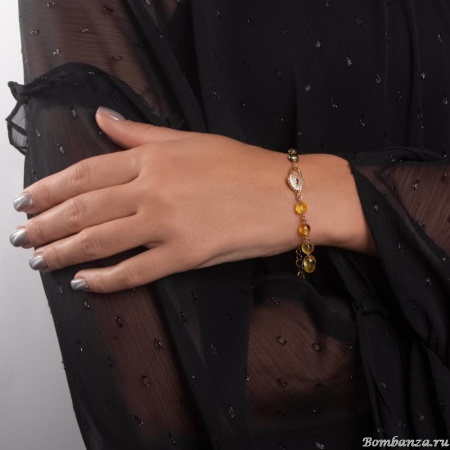 Браслет Lanzerotti, Verde, жемчуг, цитрин, кристаллы, замок, LZ-24.12-574 зеленый