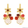 Серьги TARATATA, Orient, смола,стеклянные бусины и золотая краска, TT-E24-10789-203 красный Серьги TARATATA, Orient, смола,стеклянные бусины и золотая краска, TT-E24-10789-203 красный