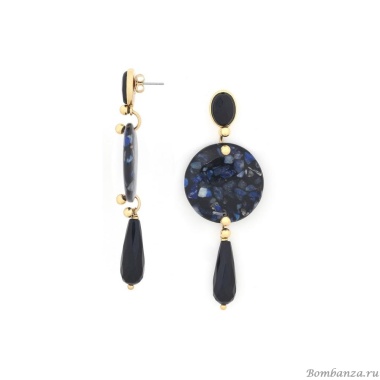 Серьги Nature Bijoux, Venezia, с агатом и яшмой, NB24.2-12-79509 синий Серьги Nature Bijoux, Venezia, с агатом и яшмой, NB24.2-12-79509 синий