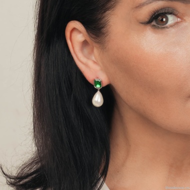 Серьги Fiore Luna, EMERALD, ACE22420-07 Серьги Fiore Luna, EMERALD, ACE22420-07