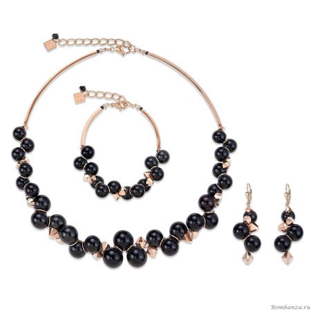 Браслет Coeur de Lion, Black & Swarovski®, 4937/30-1300. Германия